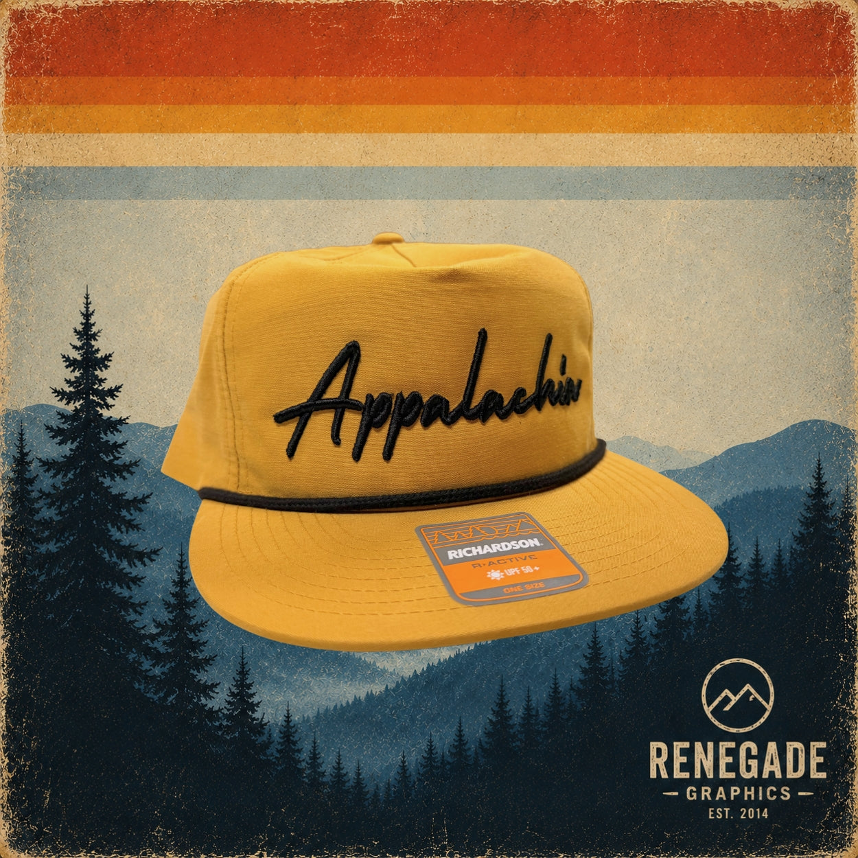 Appalachia Script Puff Hat - Mustard (Richardson 256)