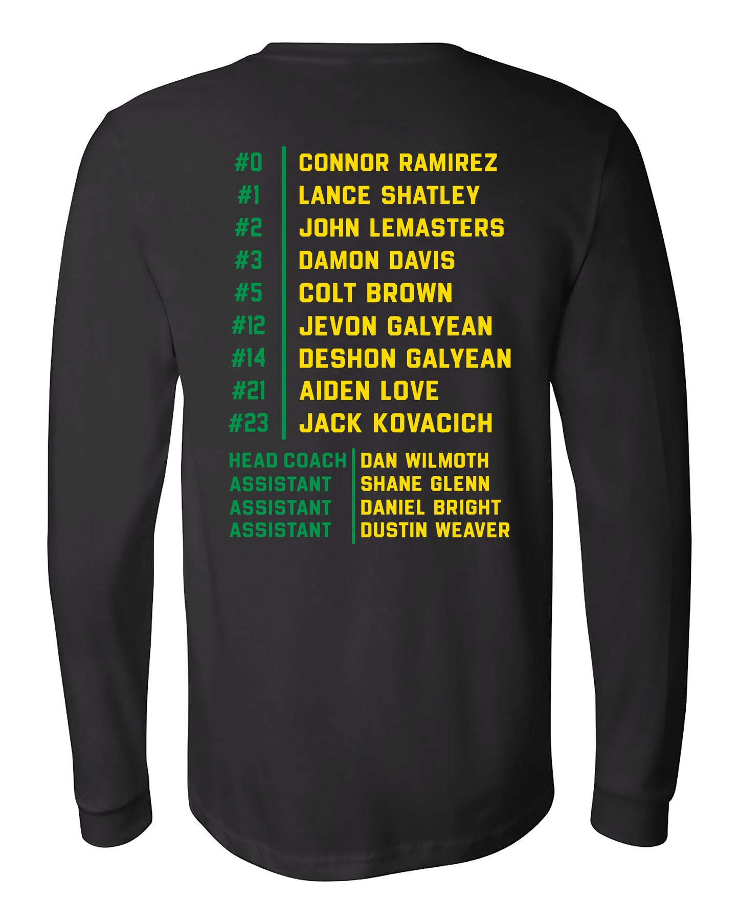 Trojans Basketball MVAC Champions - Long Sleeve (with roster)