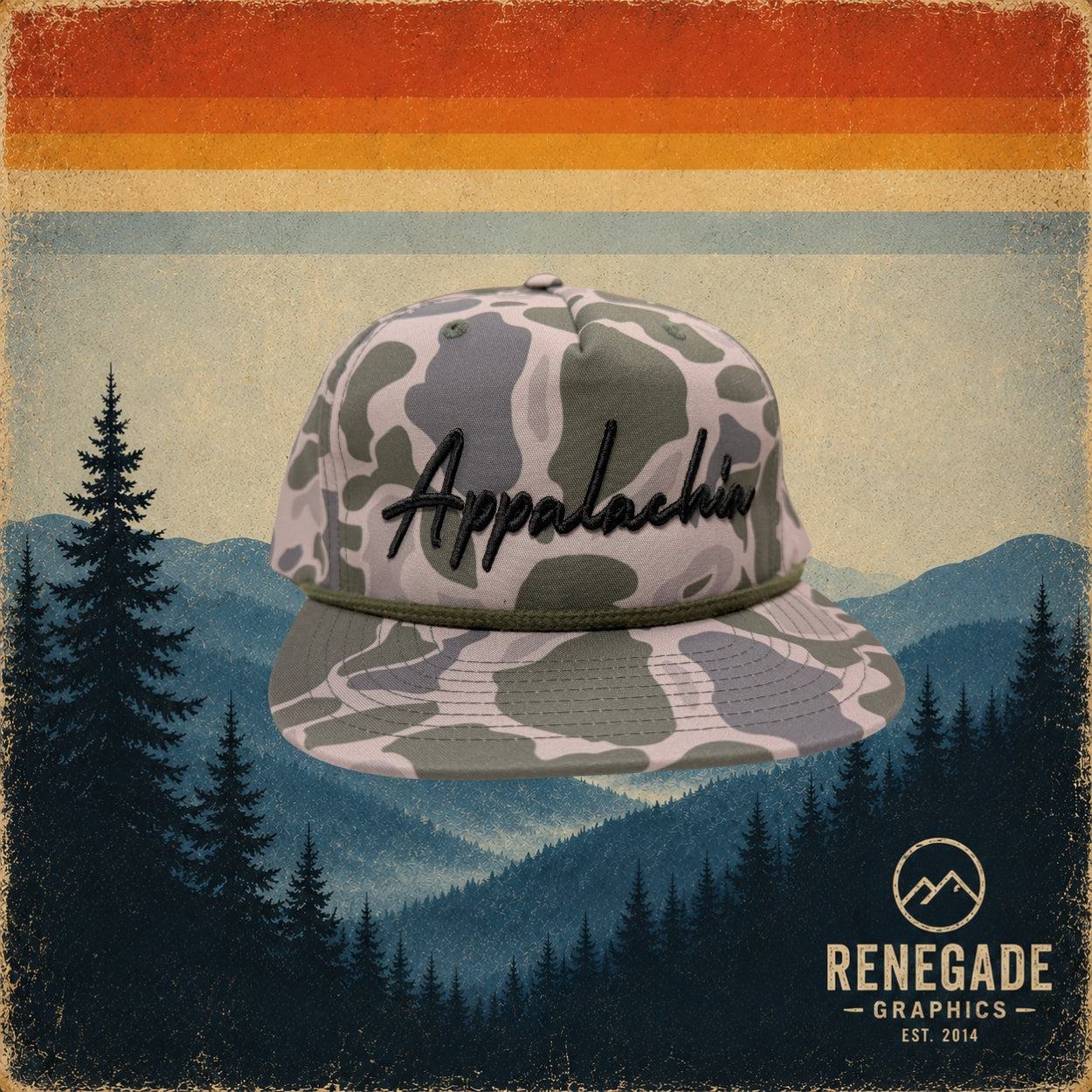 Appalachia Script Puff Hat - Marsh Duck Camo (Richardson 256)