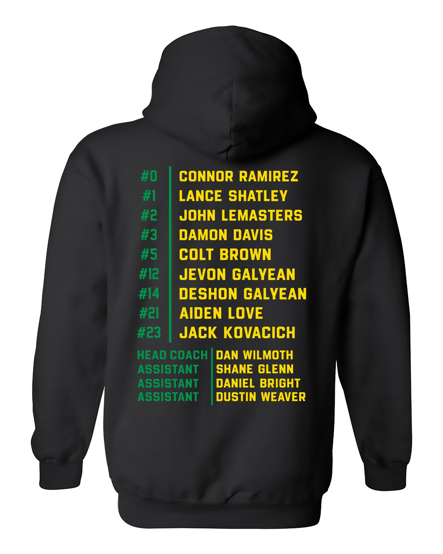 Trojans Basketball MVAC Champions - Hoodie (with roster)