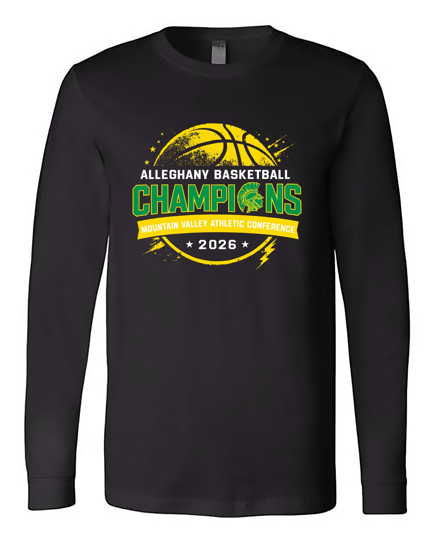 Trojans Basketball MVAC Champions - Long Sleeve (with roster)