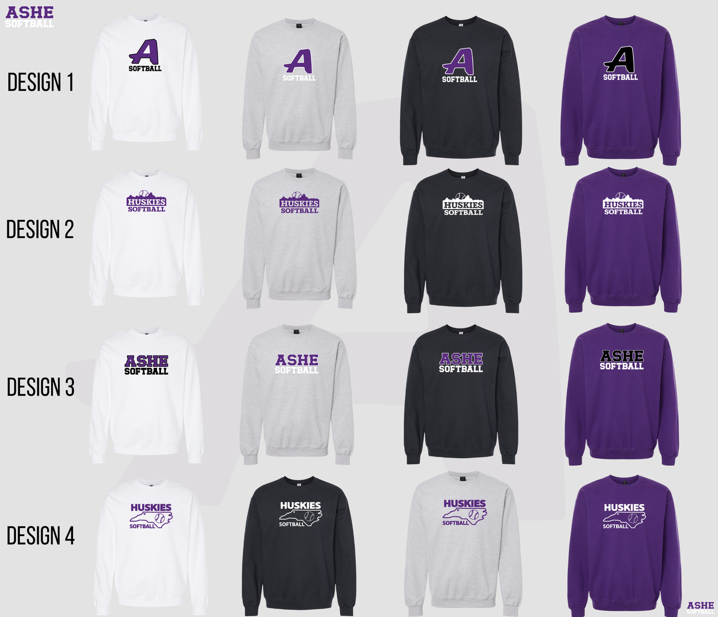 Ashe Softball Crewneck