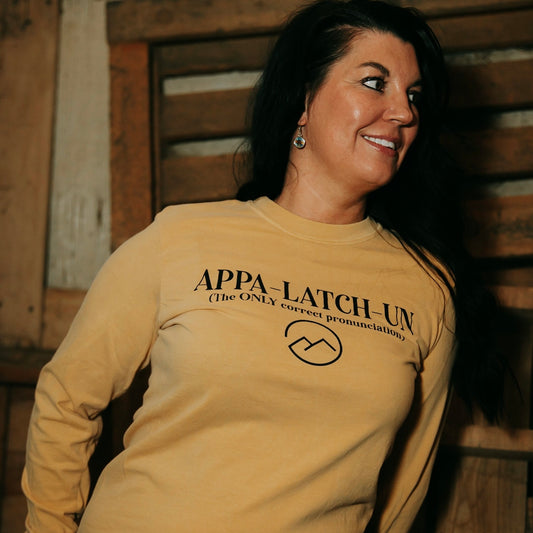 Appa-Latch-Un Pronunciation - Yellow Long Sleeve