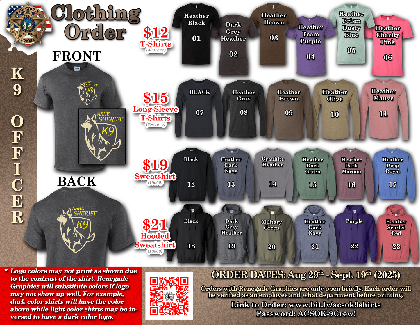 ACSO K9 - Long Sleeve
