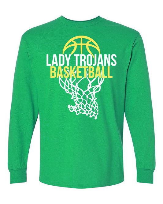 Lady Trojans Basketball Long Sleeve / Net