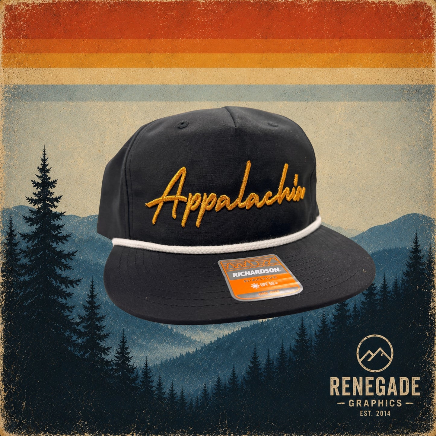 Appalachia Script Puff Hat - Black (Richardson 256)