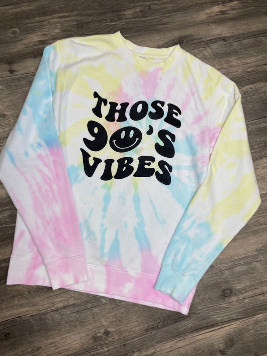 90s Vibe Tie Dye Crewneck