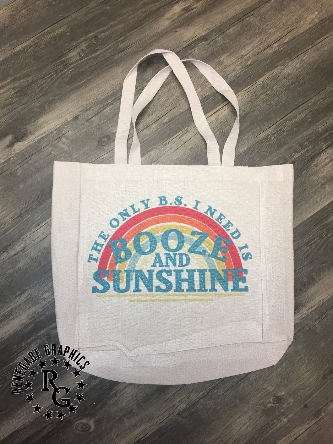 The Only B.S. I Need Is Booze & Sunshine | Canvas Tote Shopping Bag