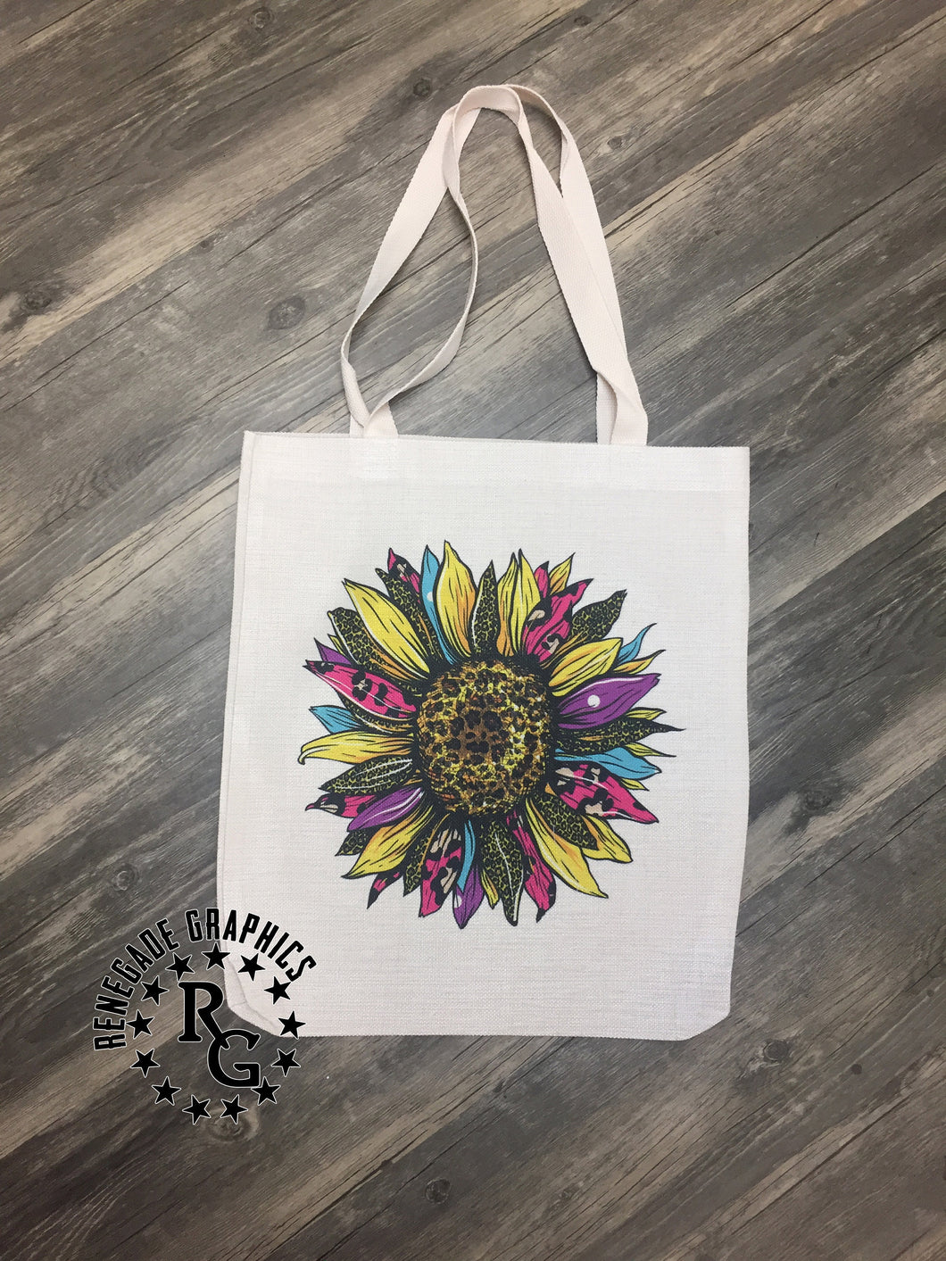 Leopard Print Sunflower | Canvas Tote Shopping Bag