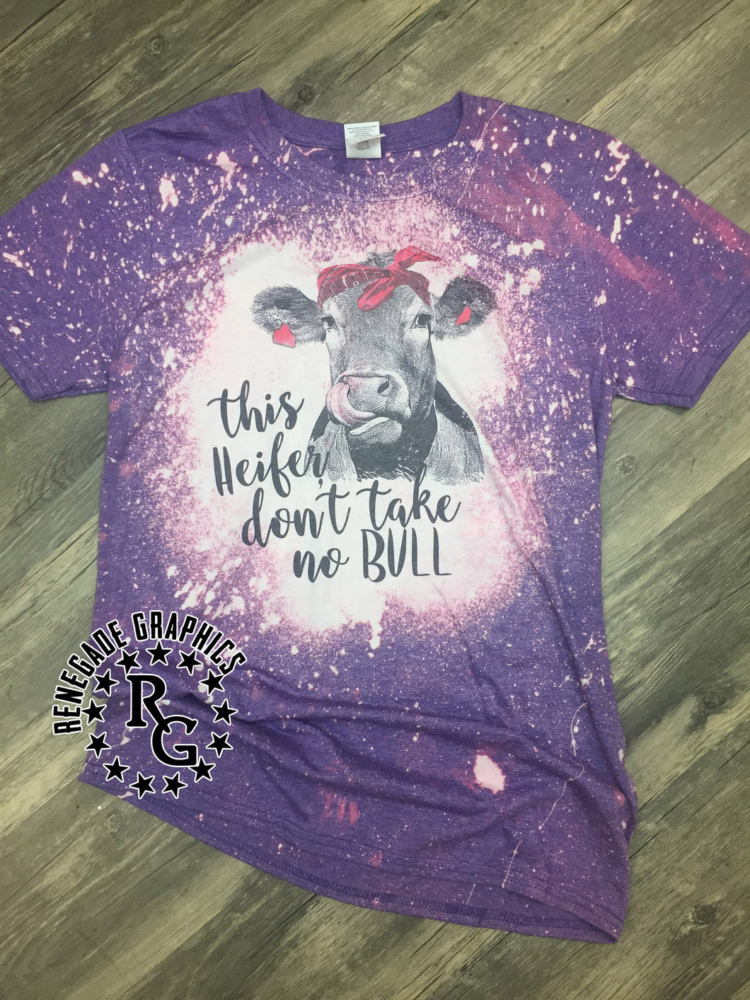 This Heifer Don't Take No Bull | Vintage | Bleached Shirt