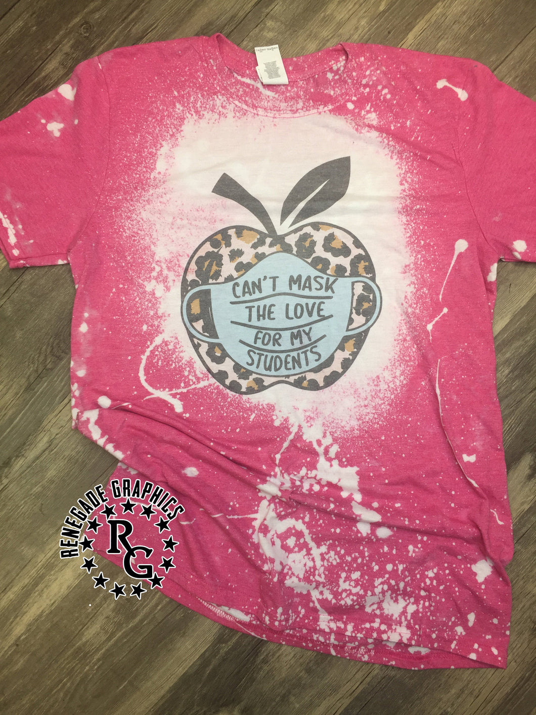 Can't Mask The Love For My Students | Vintage | Bleached Shirt