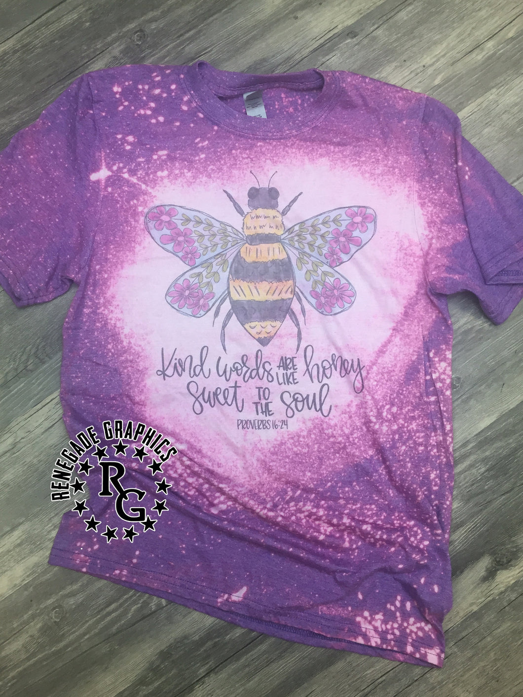 Kind Words Are Like Honey Sweet To The Soul | Vintage | Bleached Shirt