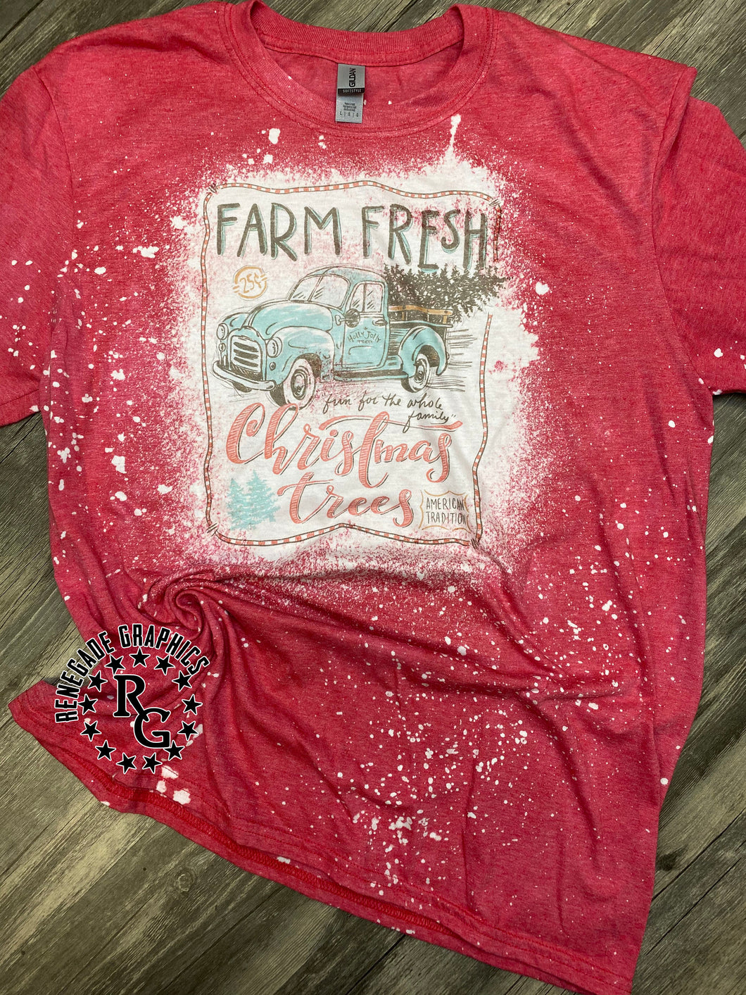Farm Fresh Christmas Trees | Vintage | Bleached Shirt