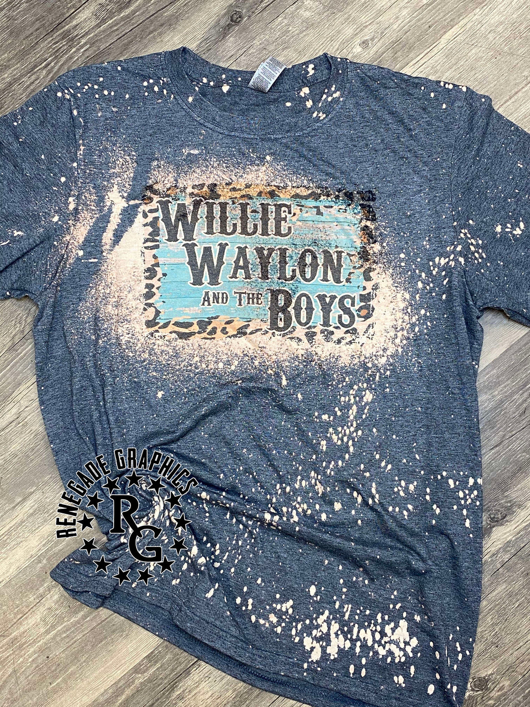 Willie Waylon & The Boys | Country Music | Outlaw | Vintage | Bleached Shirt
